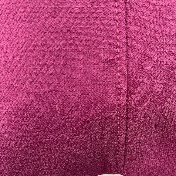 Tibi Maroon Knit Virgin Wool Short Sleeve V-Neck Peplum Mini Sheath Dress 6/SM - Picture 14 of 14